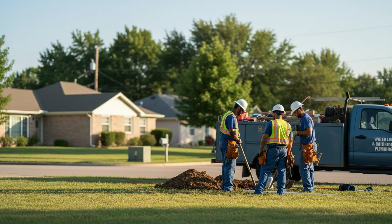 Residential water line and bathroom plumbing service in Prosper, TX